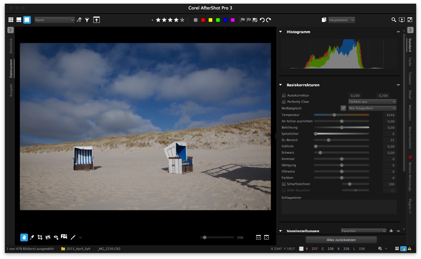 Corel Aftershot Pro 3 versus Adobe Lightroom