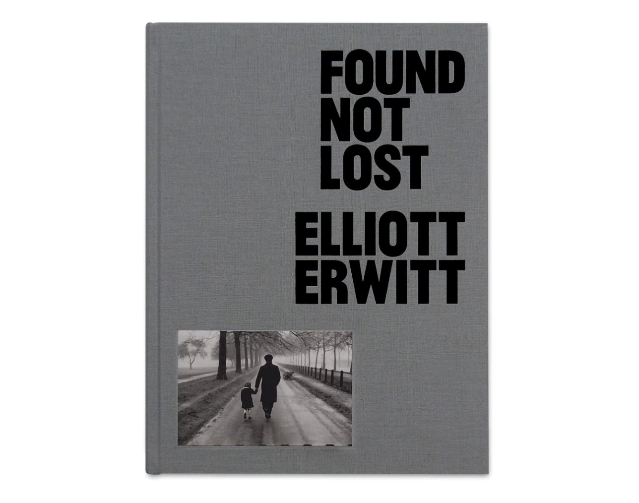 Buchcover von vorne auf weißem Hintergrund vom Bildband Found, nit lost von dem Fotografen Elliot Erwitt